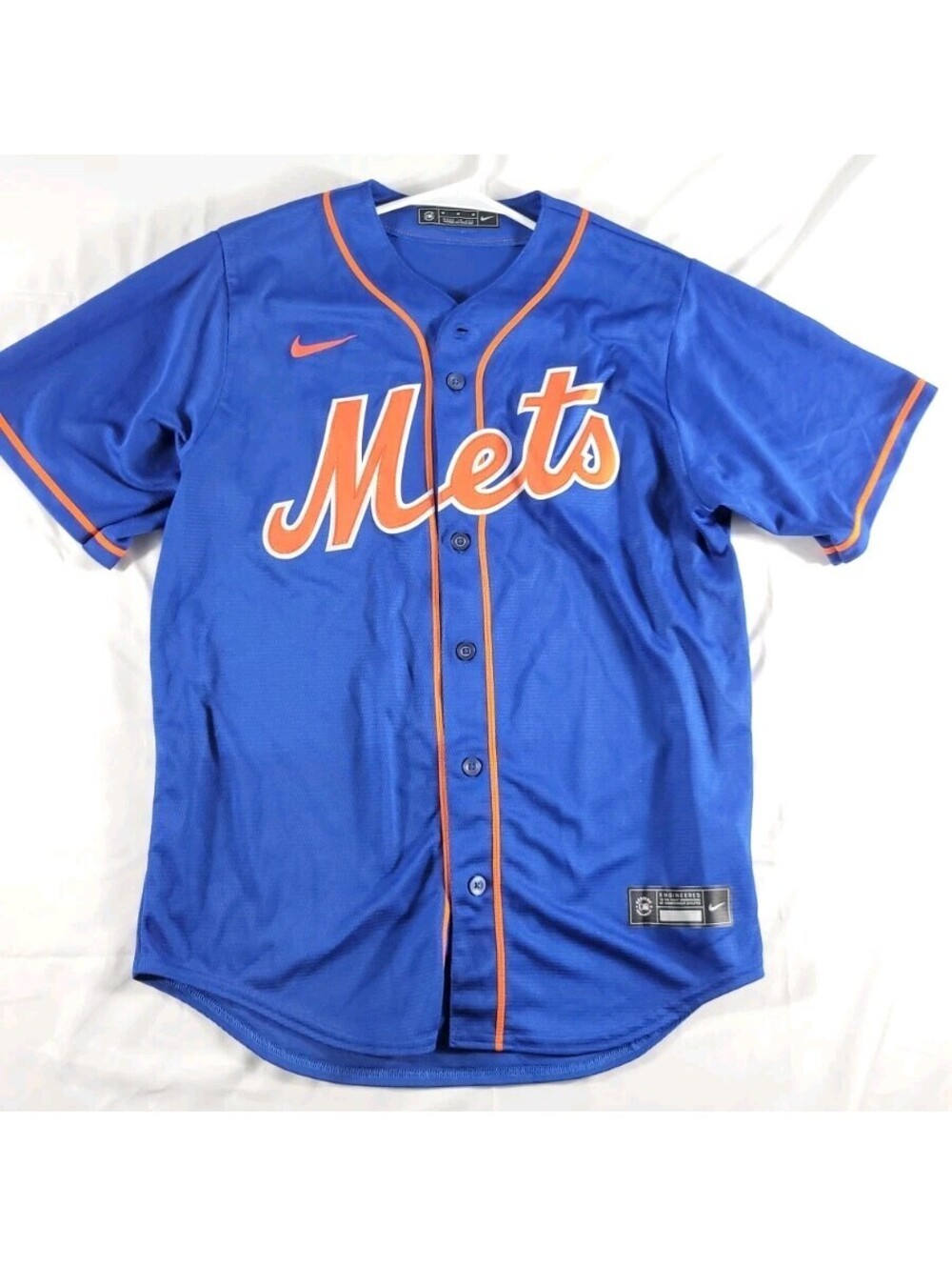 MLB New York Mets Jersey Shirt Blue Baseball Medium Nike USA Genuine